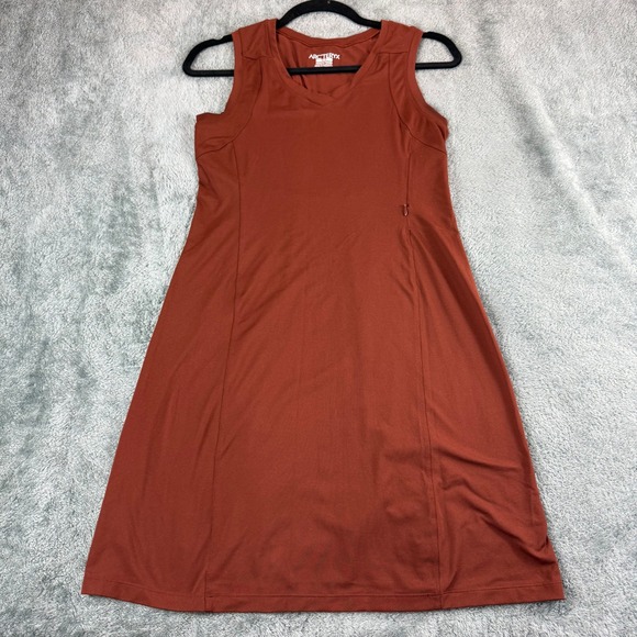 Arc'teryx Dresses & Skirts - Arcteryx Womens S P Rust Orange Sleeveless V Neck Athletic Dress Zip Pocket